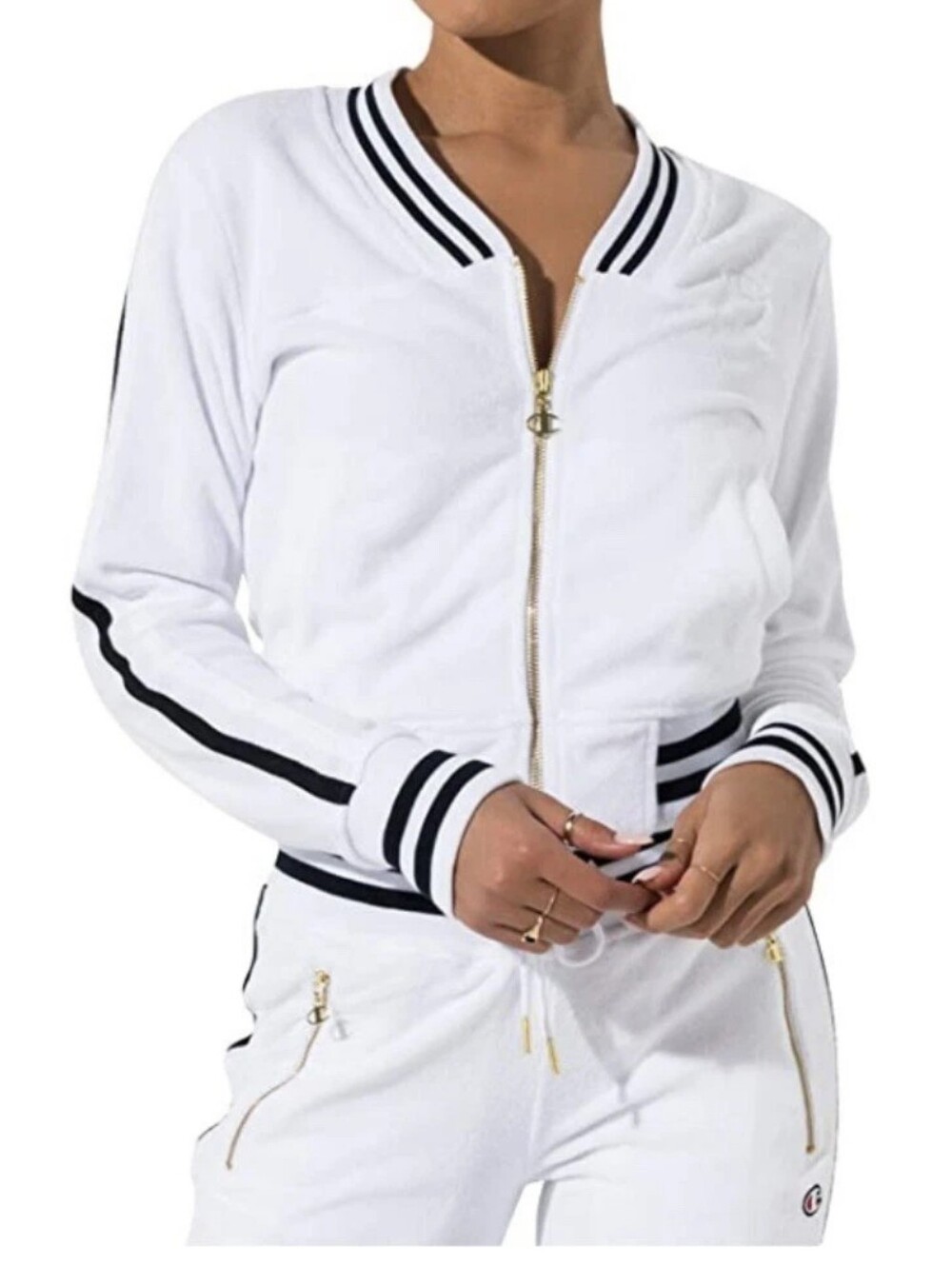 Champion Women's Imperial Terry Cloth Warm-up Jacket Medium